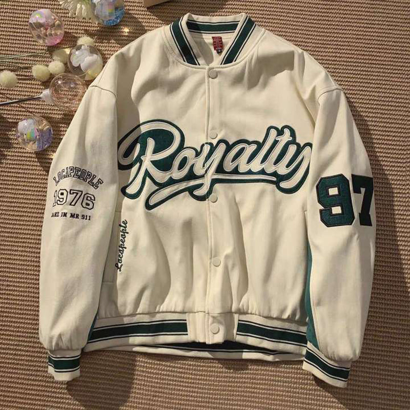 Y2K Oversized Bomber Jacket for Women - Harajuku Style